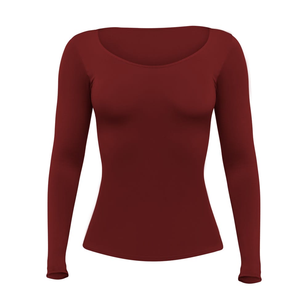 Camiseta Second Skin Manga Larga Cuello Redondo